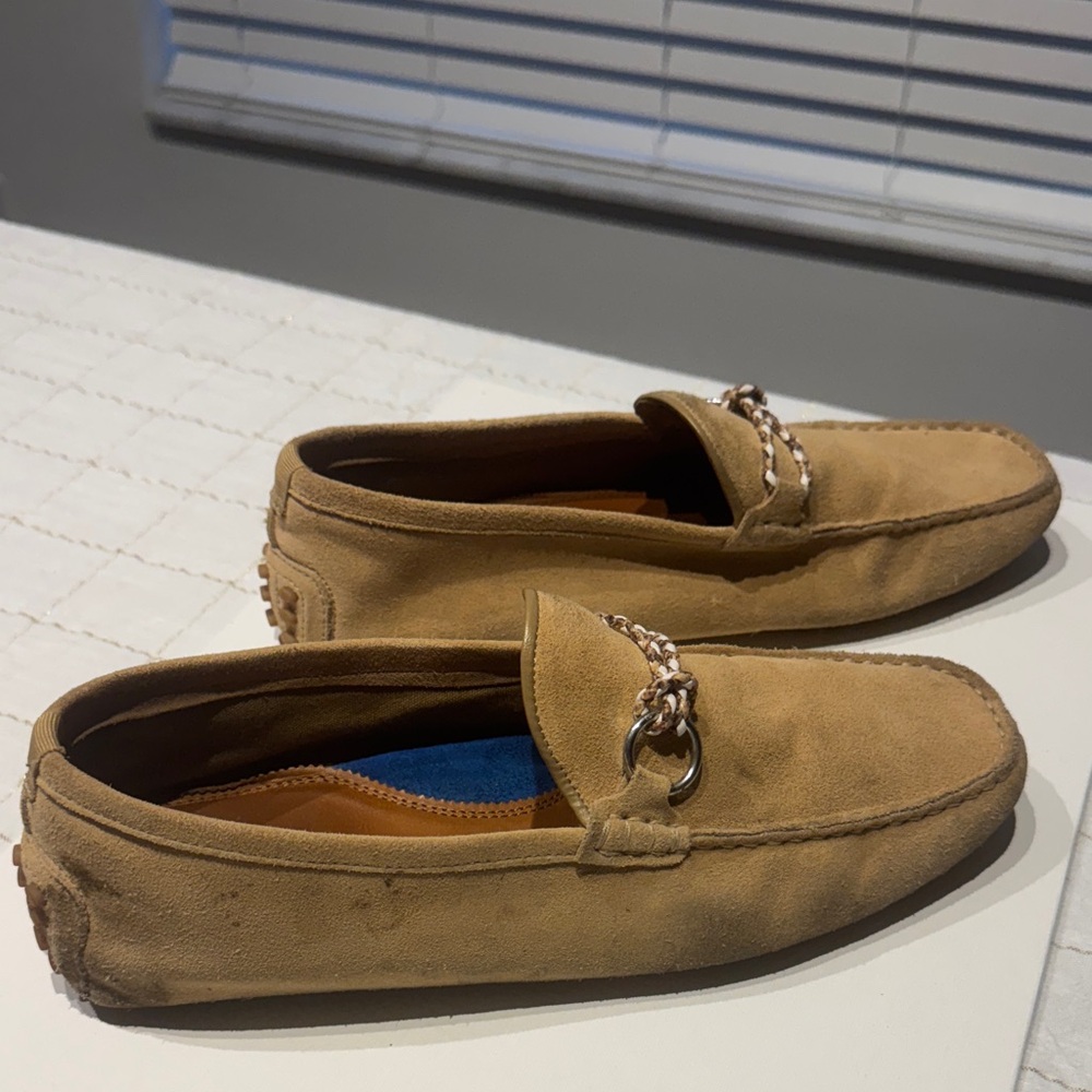 Aldo Men's Beige Loafers with Chain Detail
